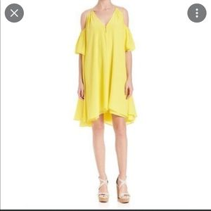 ☀️ APiece Apart Yellow Appolonia ‘cold shoulder’ style chiffon Sundress size 2✨